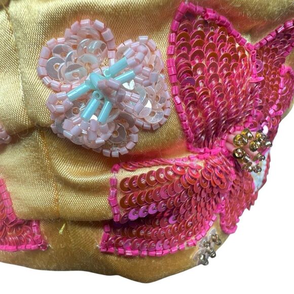 NWT Anthropologie Llani  Beaded Embellished Turban Gold Multi Botanical Hair Wra - Picture 5 of 12
